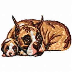 Dogs Embroidery Design 11
